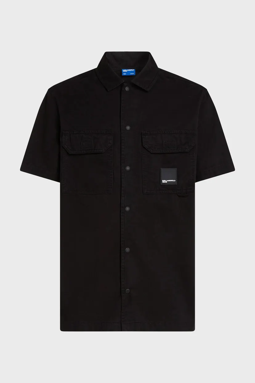 Мужская черная рубашка KLJ SS POCKET SHIRT 5