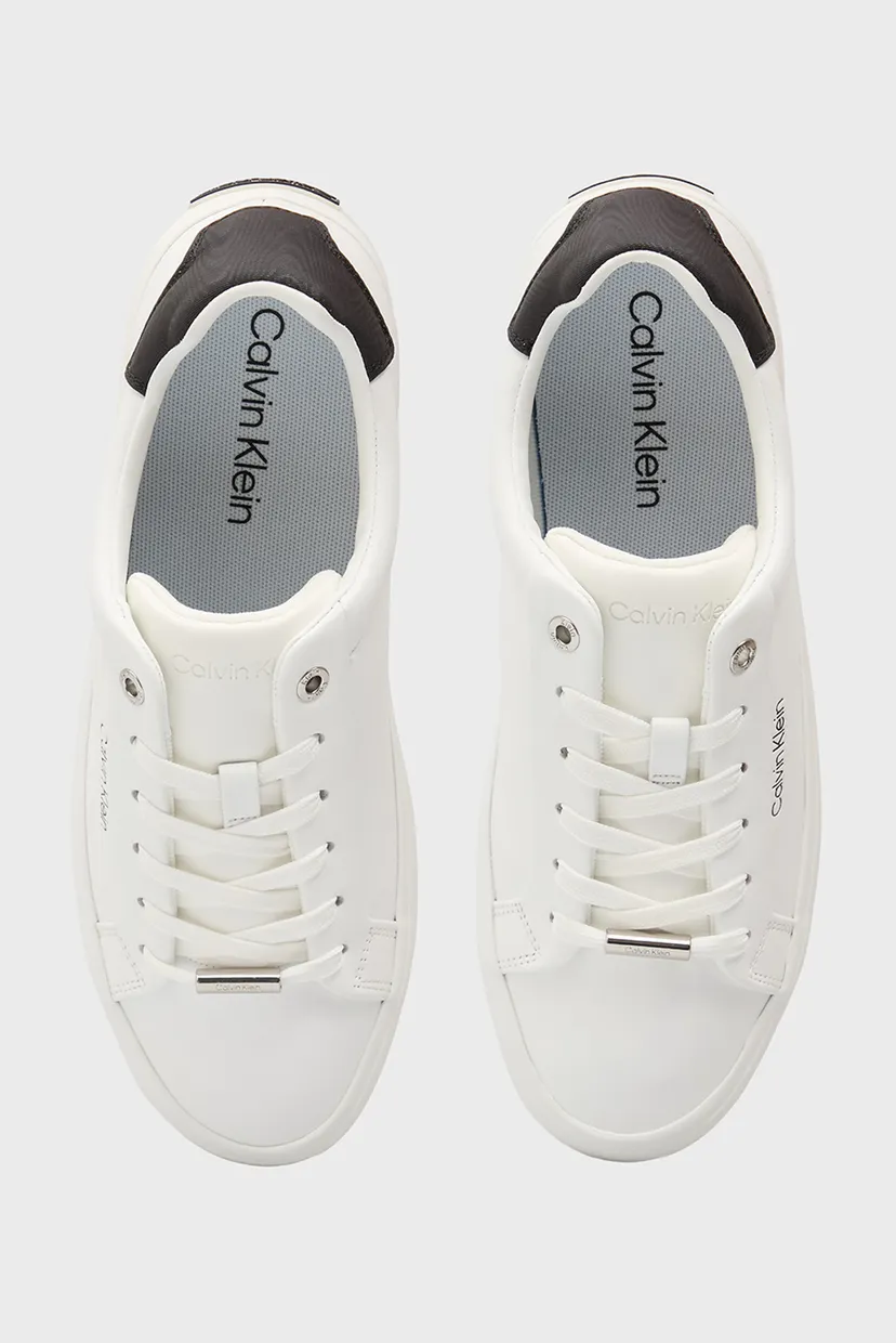 Женские белые кожаные сникерсы VULC LACE UP 4