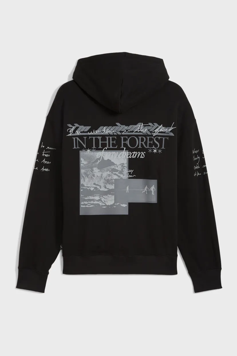Мужское черное худи GRAPHIC Forest Hoodie Men 7