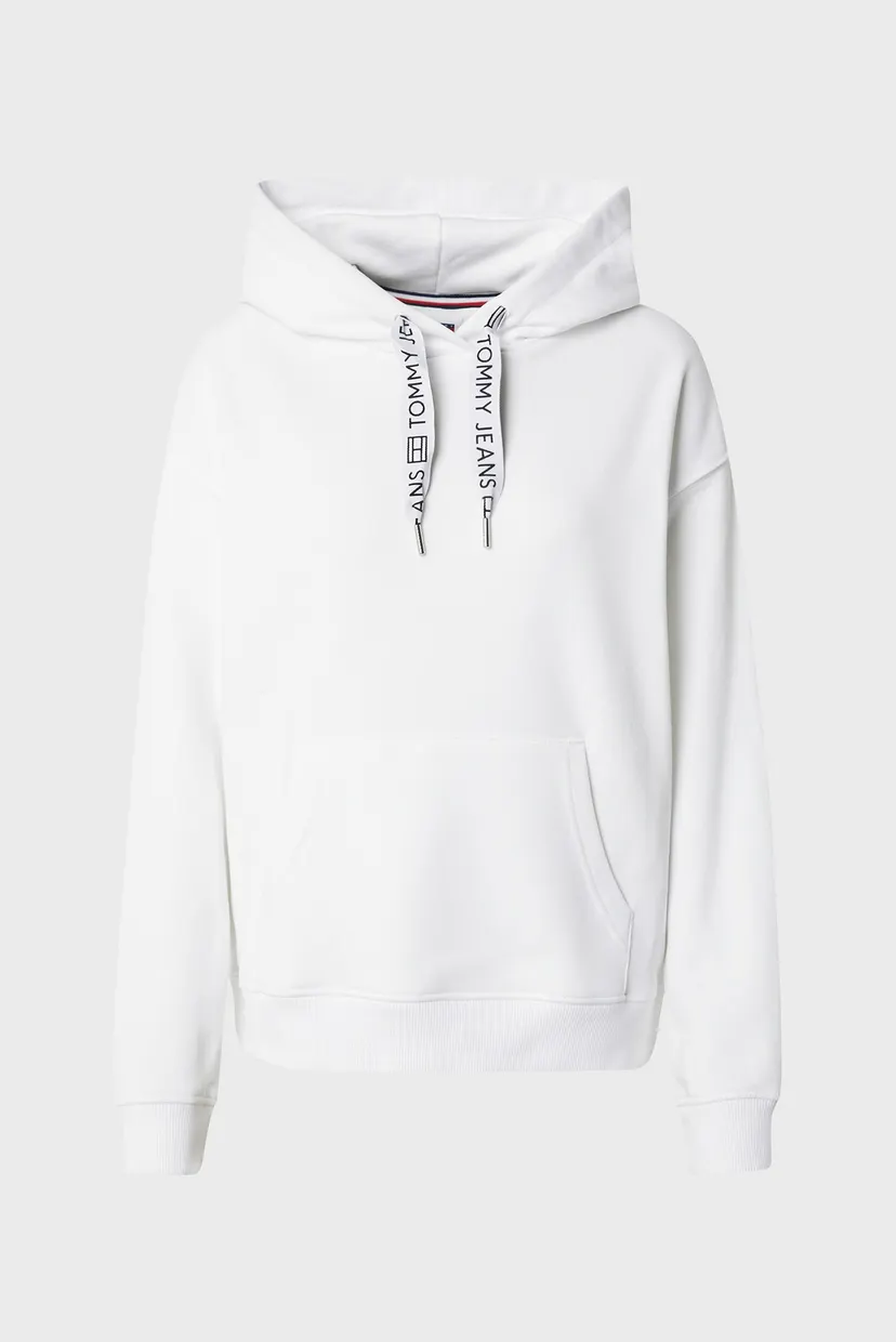Жіноче біле худі TJW BXY LOGO DRAWCORD HOODIE EXT 5