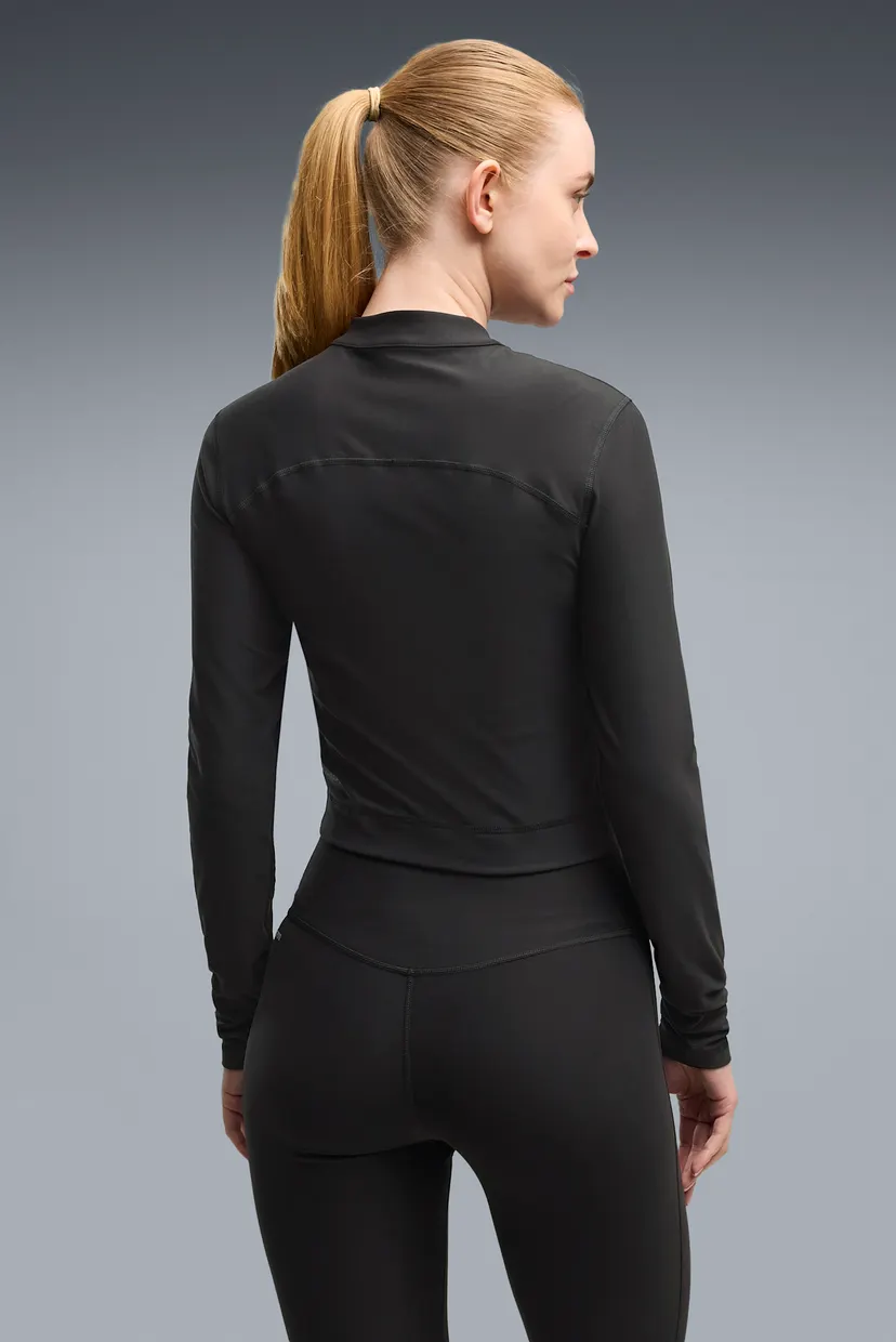 Жіночий чорний лонгслів CLOUDSPUN Quarter-Zip Long Sleeve Top Women 3