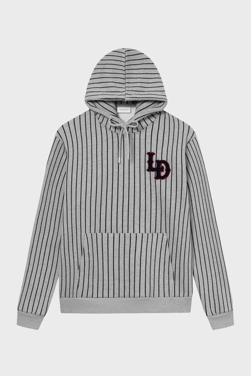 Чоловіче сіре худі у смужку Brady LD Patch 5