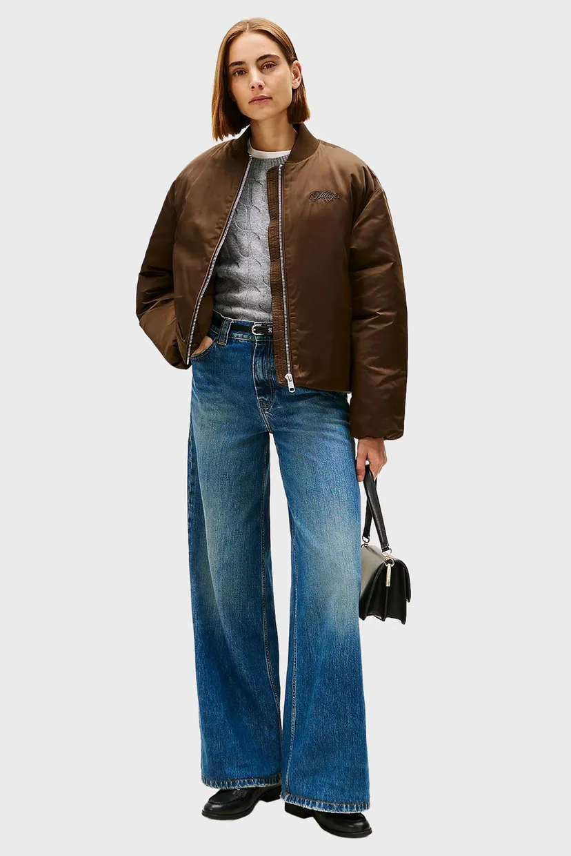 Женский коричневый бомбер SATEEN Tommy Hilfiger WW0WW46624 — MD