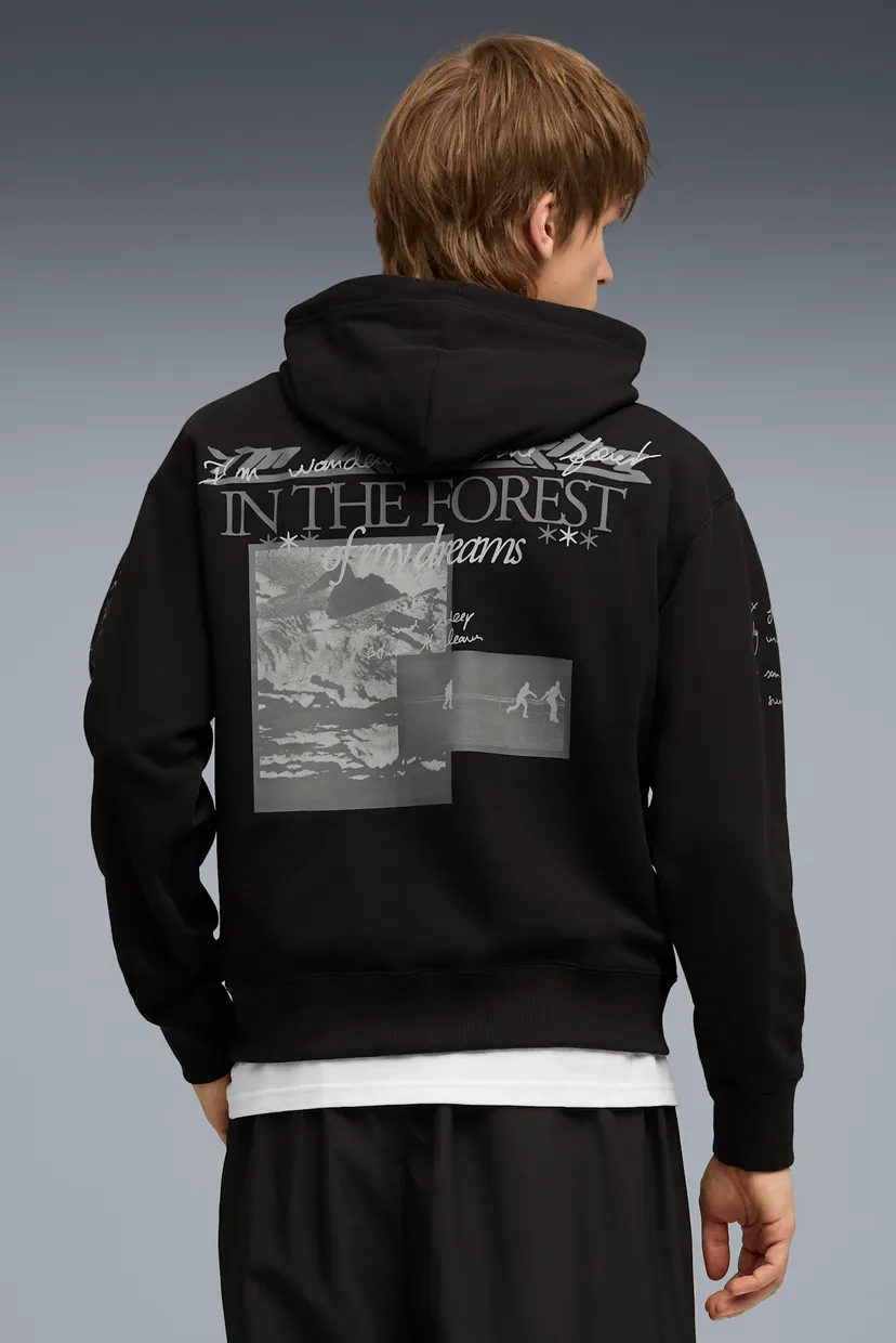 Мужское черное худи GRAPHIC Forest Hoodie Men 3