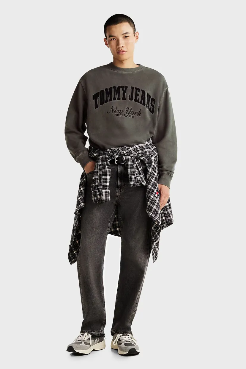 Чоловічий темно-сірий світшот TJM RLX VINTAGE VARSITY CREW Tommy