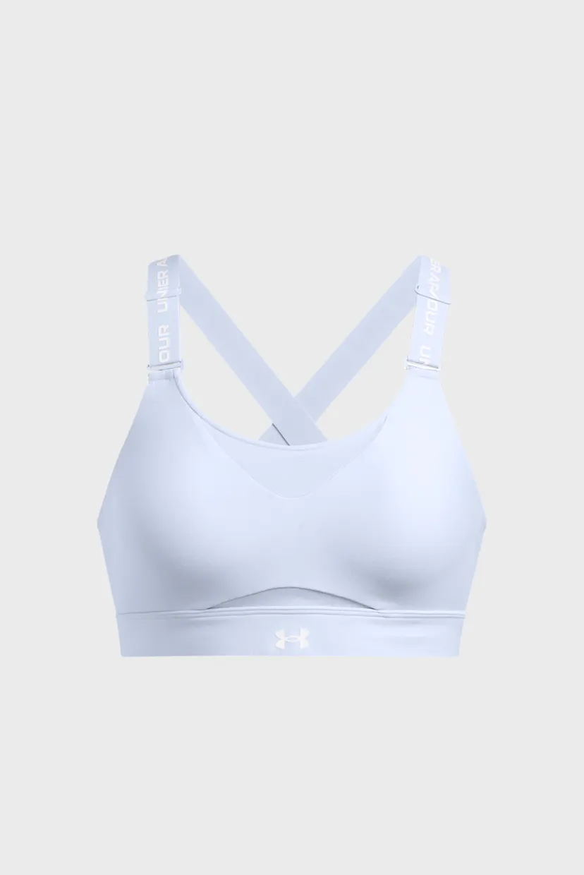 Жіночий блакитний топ UA Infinity High 2.0 Bra 6