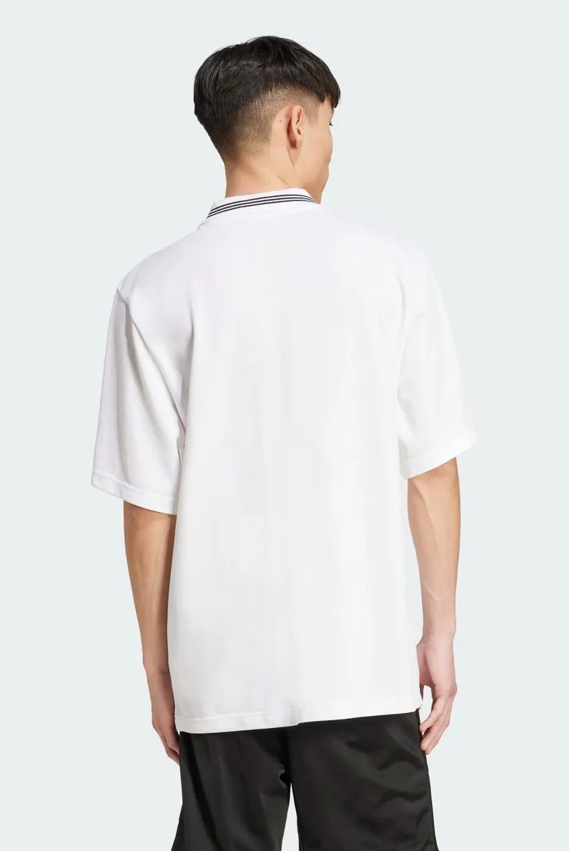 Мужское белое поло adidas Adicolor Loose 3
