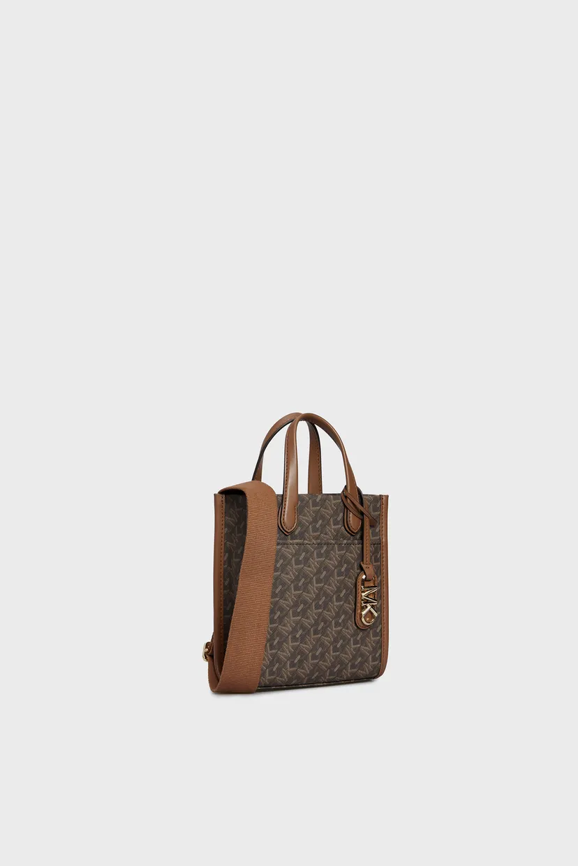 Женская коричневая сумка с узором GIGI XS NS SHOPPER TOTE XBODY