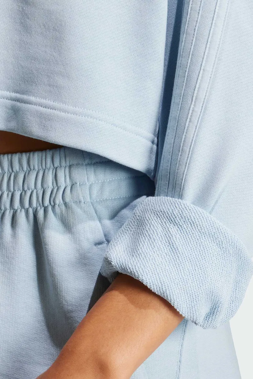 Женское голубое худи ALL SZN French Terry 3-Stripes 5