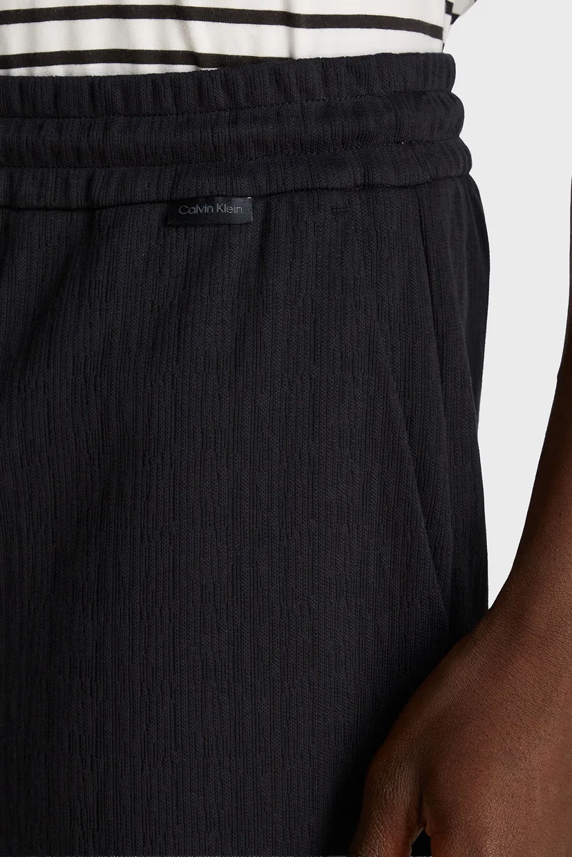 Мужские черные шорты TEXTURED SWEATSHORTS 4