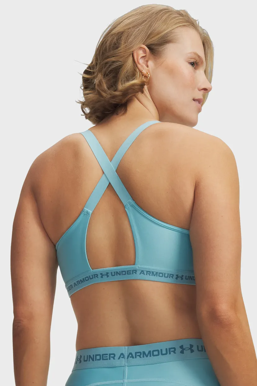 Жіночий блакитний топ UA Crossback Low Bra 4