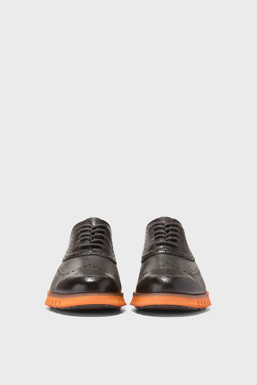 Мужские темно-коричневые кожаные оксфорды ZERØGRAND Remastered Wingtip Oxford 3