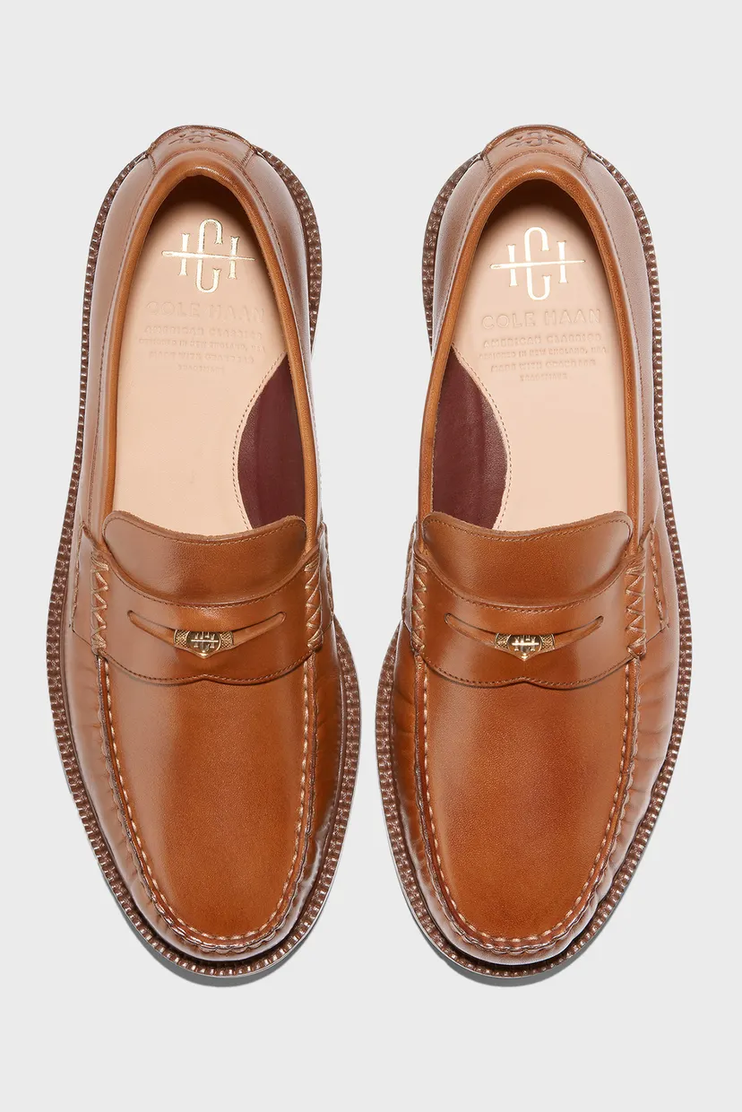 Мужские коричневые кожаные лоферы American Classics Pinch Penny Loafer 3