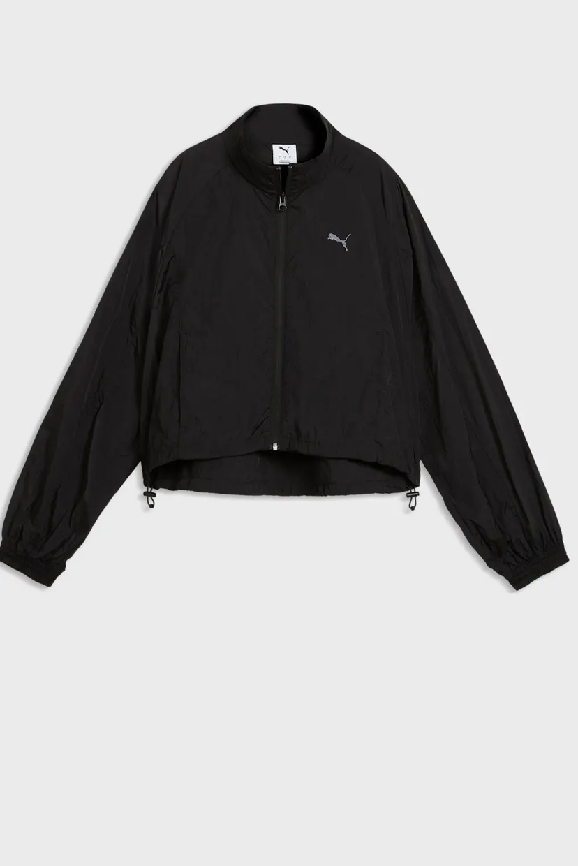 Жіноча чорна куртка HER Relaxed Woven Full-Zip Jacket Women 4