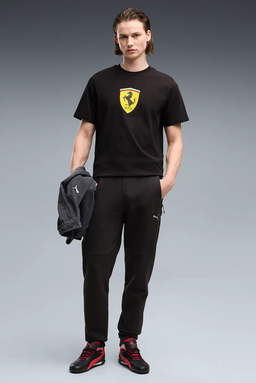 Чоловіча чорна футболка Scuderia Ferrari Coloured Shield Tee Men 3