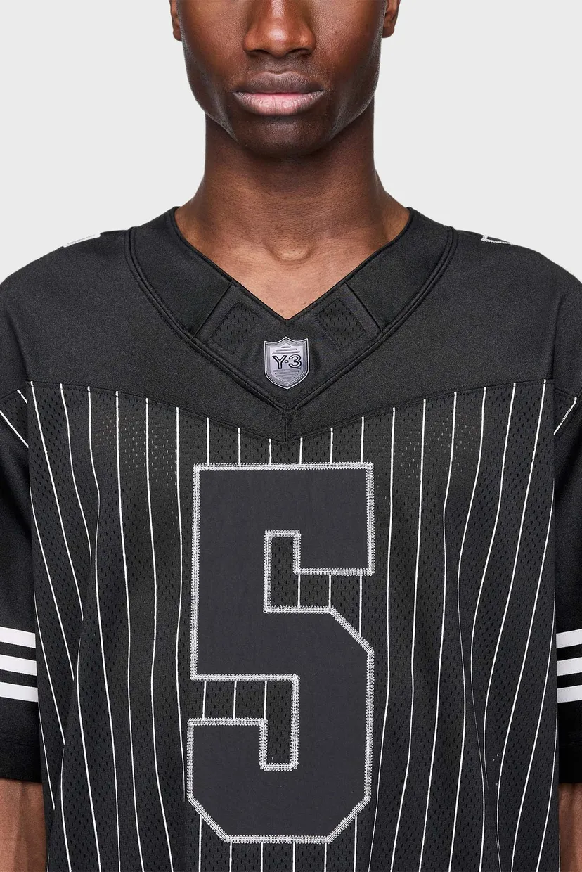 Чорна футболка у смужку Y-3 ELITE 5 A FOOTBALL (унісекс) 5