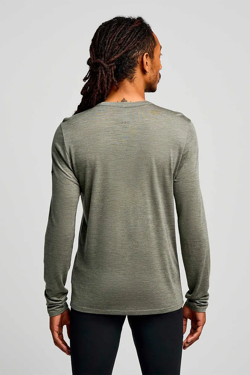 Мужской оливковый лонгслив PEREGRINE MERINO 3