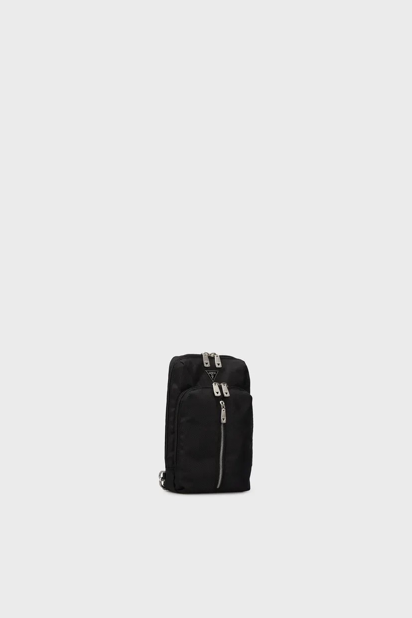 Чоловіча чорна сумка LUGANO CROSSOVER WITH VERTICAL 3