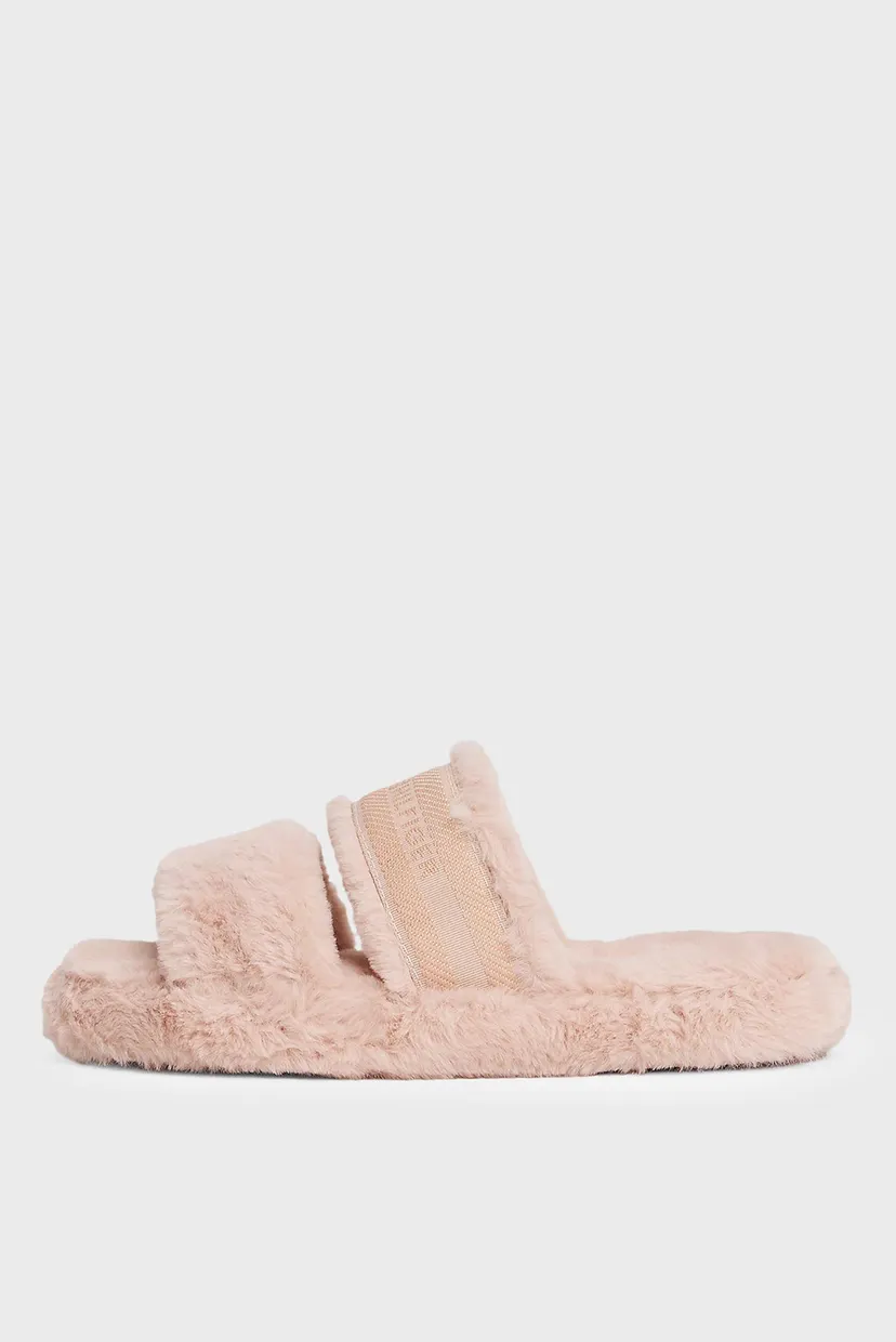 Жіночі рожеві капці HILFIGER FUR SLIPPER 6