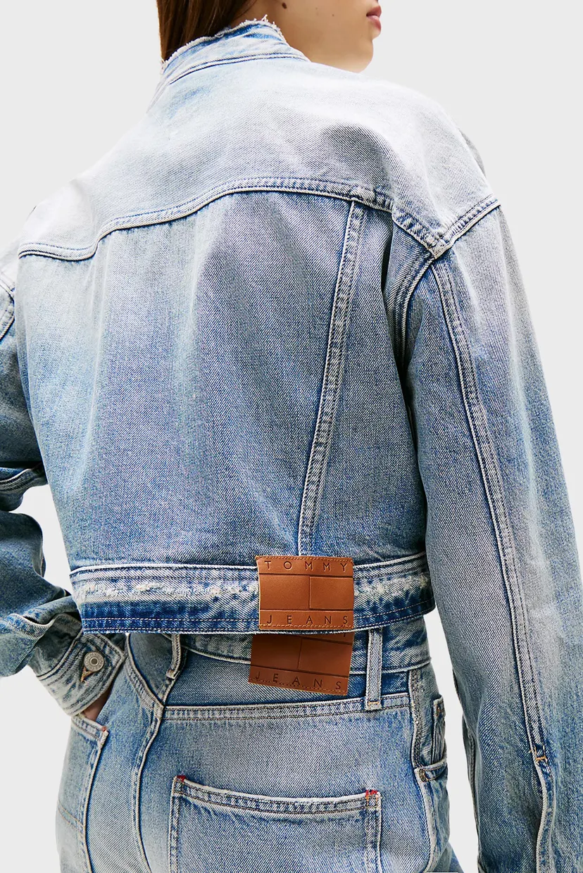 Жіноча блакитна джинсова куртка OVSZ CROP TRUCKER JACKET CI9014 3
