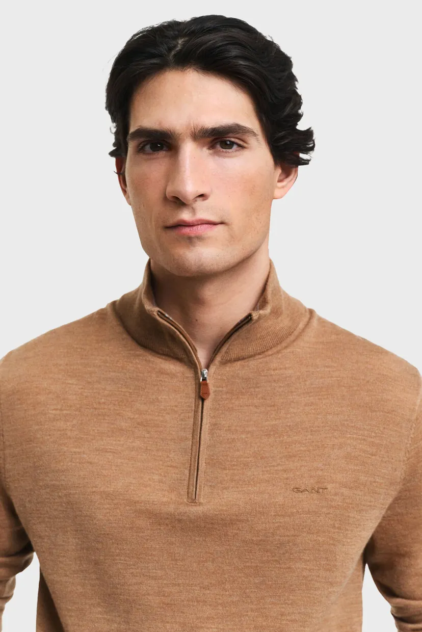 Чоловіча бежева вовняна кофта EXTRAFINE MERINO WOOL HALF ZIP 3