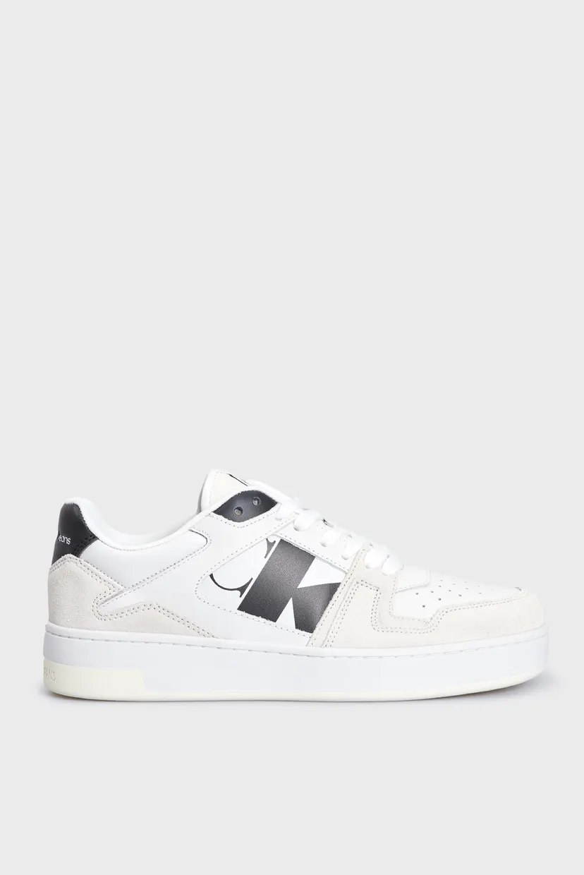 Жіночі білі шкіряні кросівки BASKET CUPSOLE LACEUP MIX LTH WN
