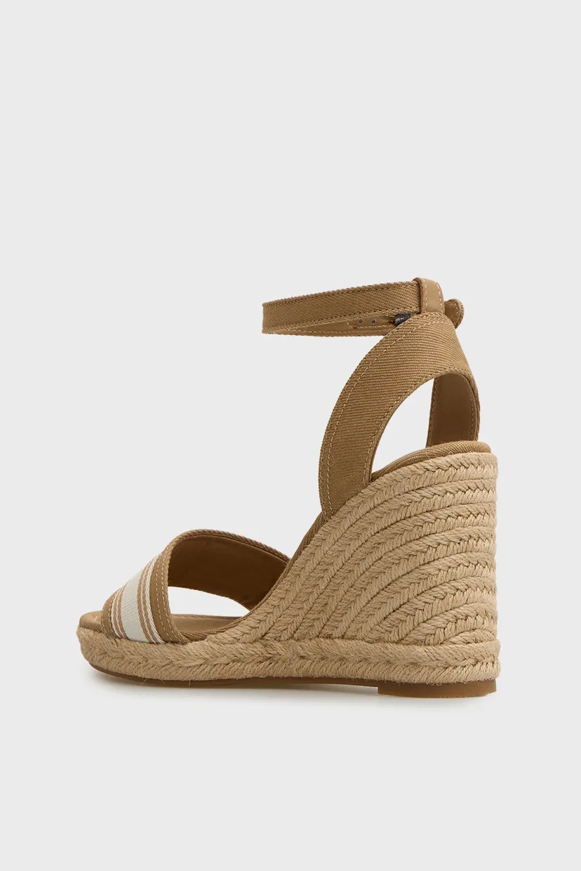 Женские бежевые босоножки HIGH WEDGE 5
