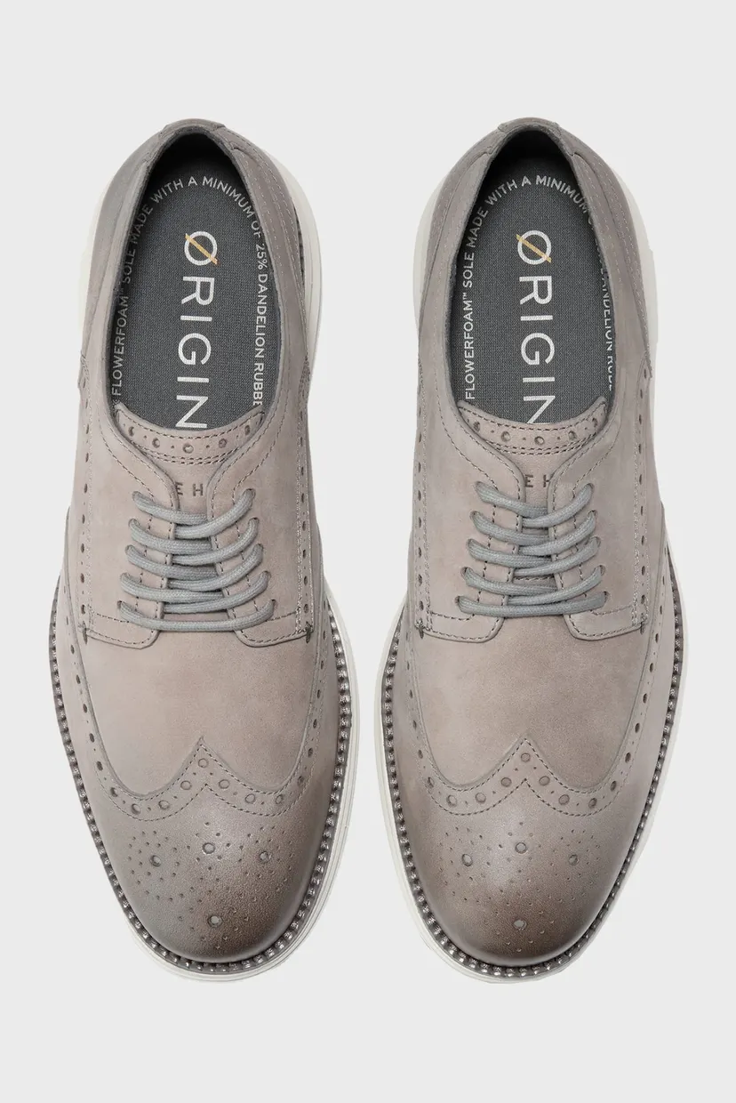 Чоловічі сірі нубукові броги ØriginalGrand Remastered Wingtip Oxford 4