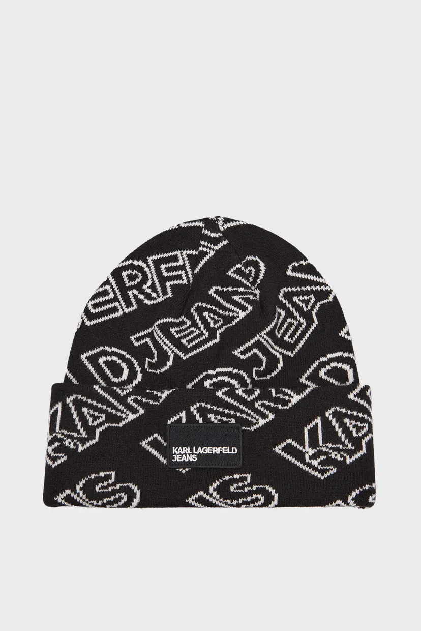 Жіночий набір аксесуарів з візерунком (шапка, шарф) monogram 4