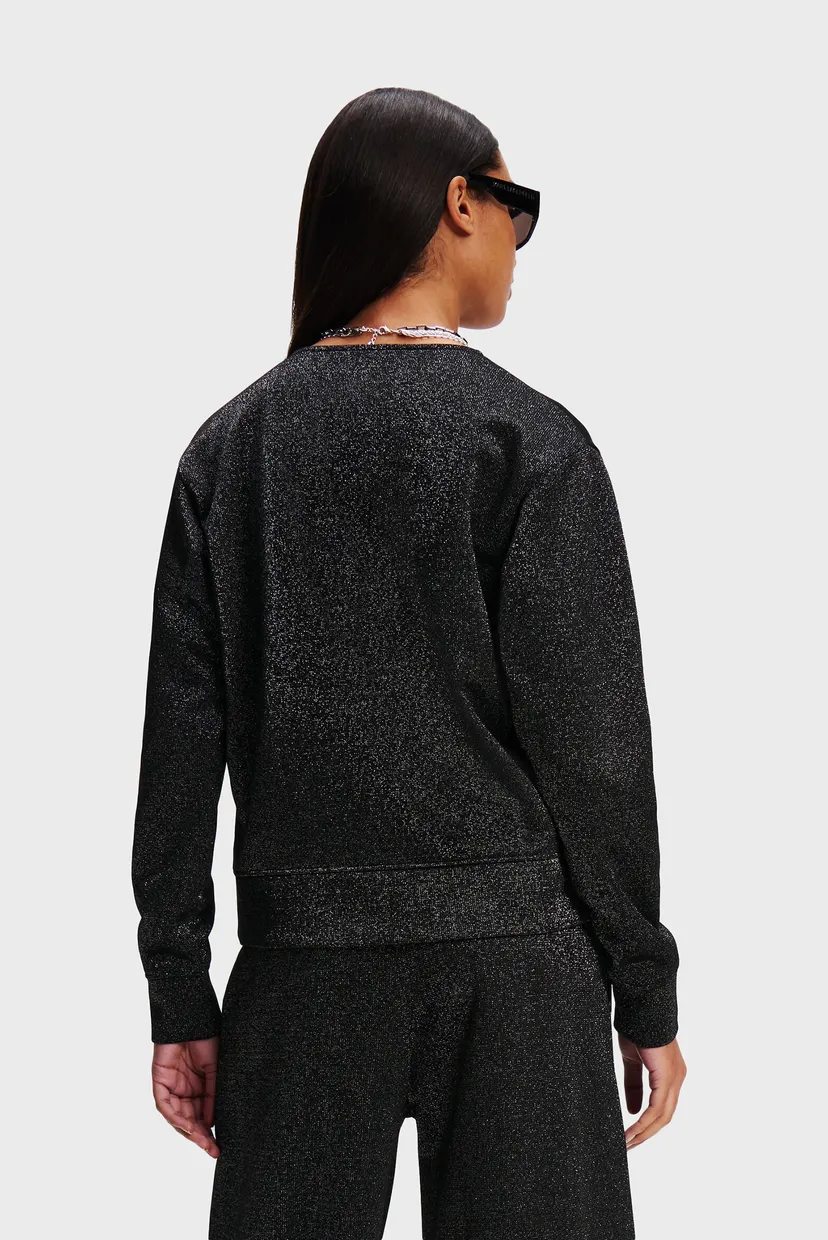 Жіночий чорний пуловер LUREX JERSEY 3