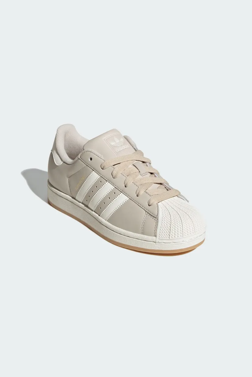 Женские бежеые кожаные сникерсы SUPERSTAR II 4