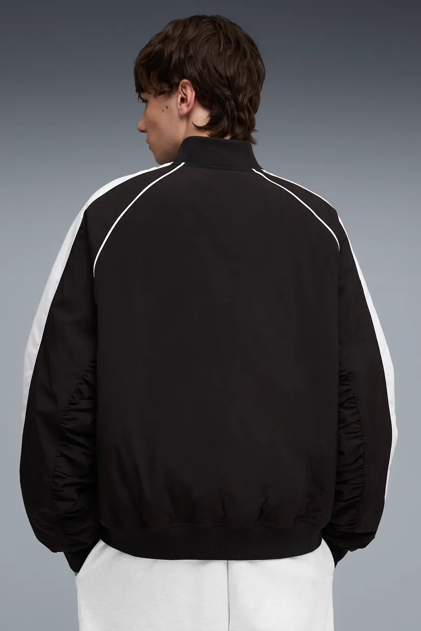 Черный бомбер T7 Bomber Jacket Unisex (унисекс) 3