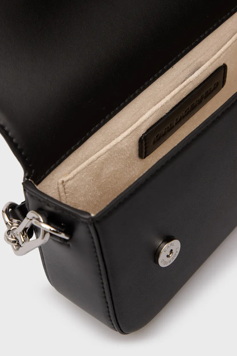Жіноча чорна сумка IKON K SM FLAP SHB LEATHER 5