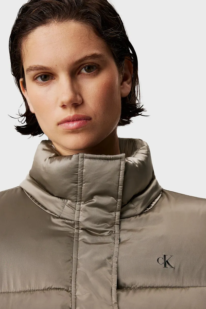 Жіноча коричнева куртка MONOLOGO ND SHINY LONG PUFFER 3