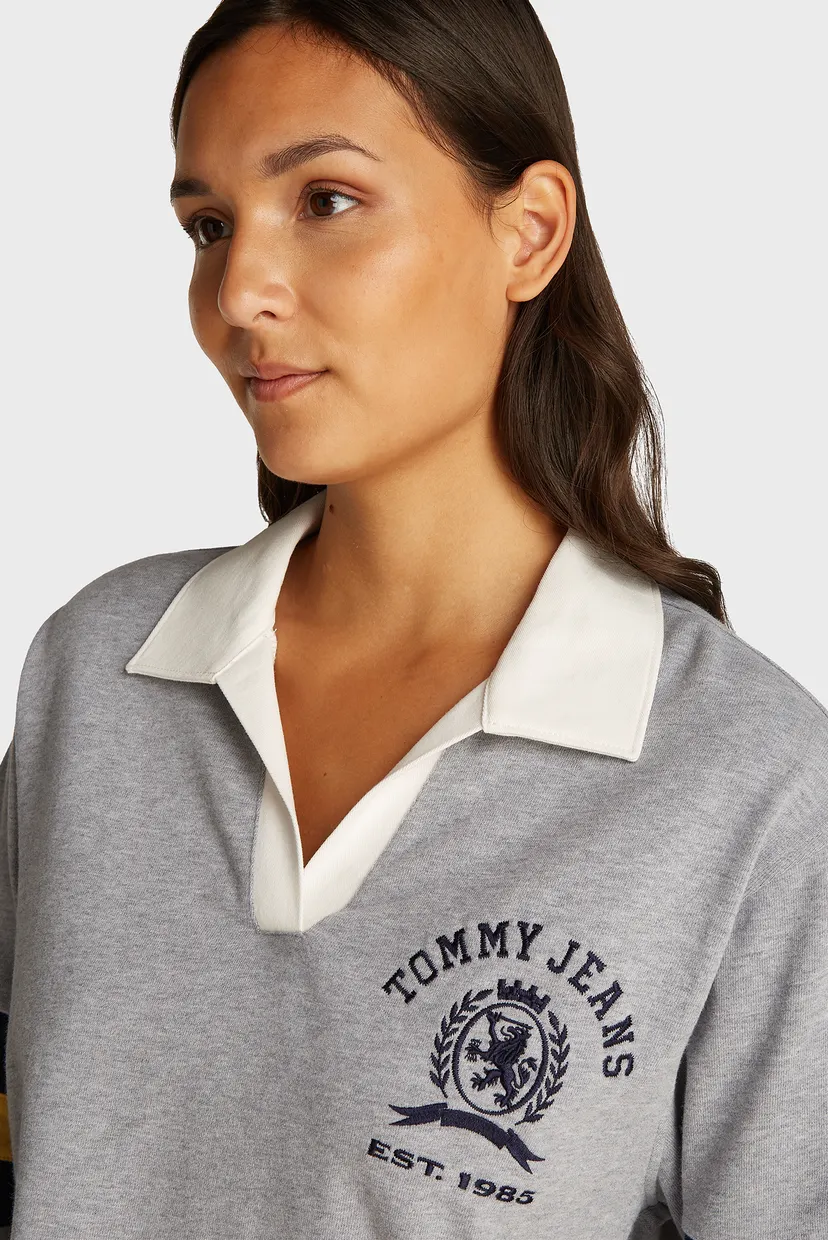 Женское серое поло RLX VARSITY CREST RUGBY 4