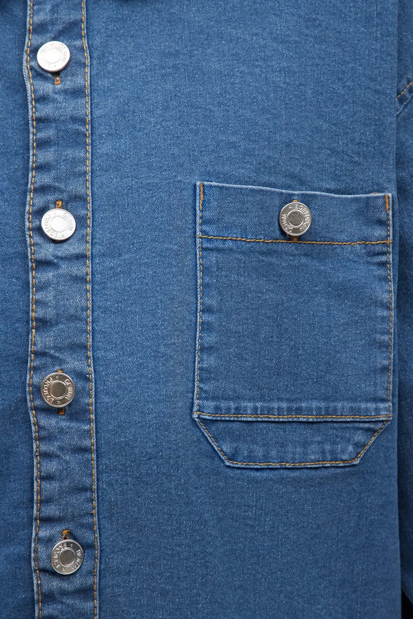 Чоловіча синя джинсова сорочка DPLoose Oversized Denim Shirt 7