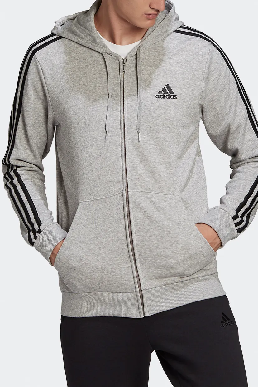 Чоловіче сіре худі Essentials 3-Stripes 5