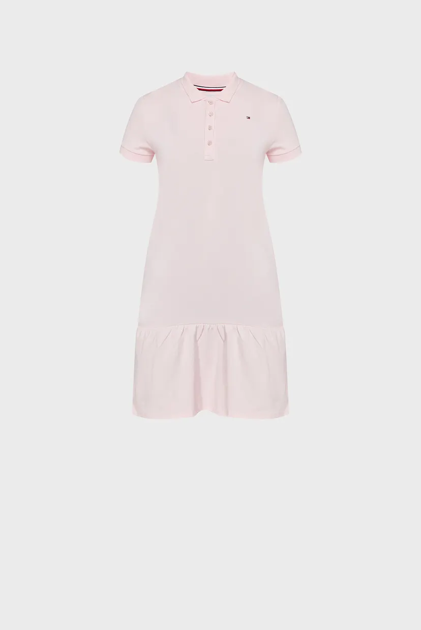 Детское пудровое платье ESSENTIAL POLO DRESS S/S 4