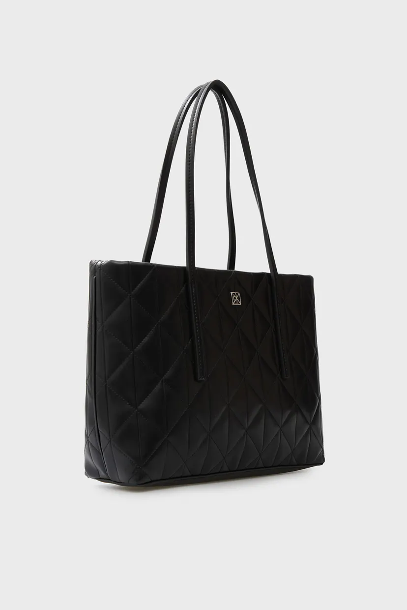 Жіноча чорна сумка QUILTED SMALL TOTE 3
