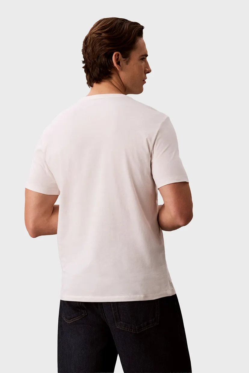 Мужская белая футболка SS 30S WHSL CKJ 2TONE CK GRAPHIC 4