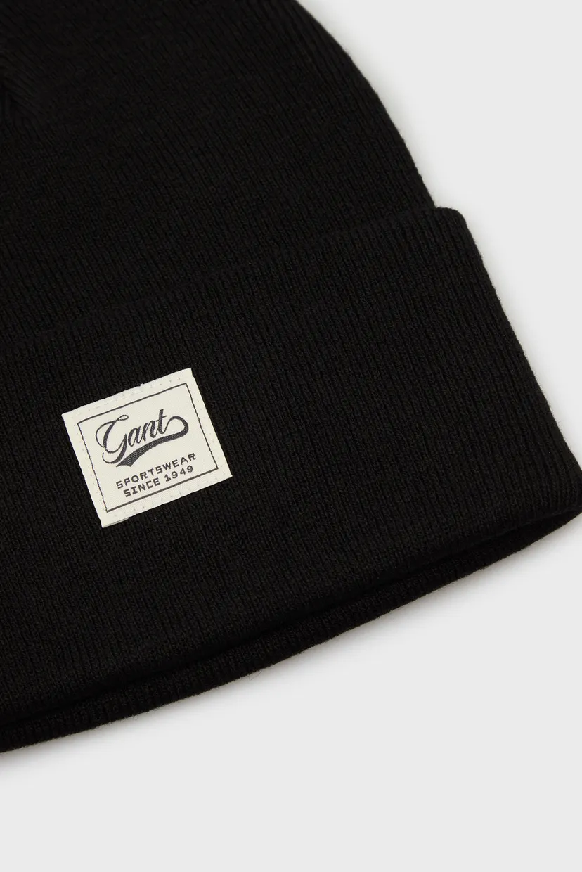 Мужская черная шапка DOUBLE LAYERED BEANIE 4