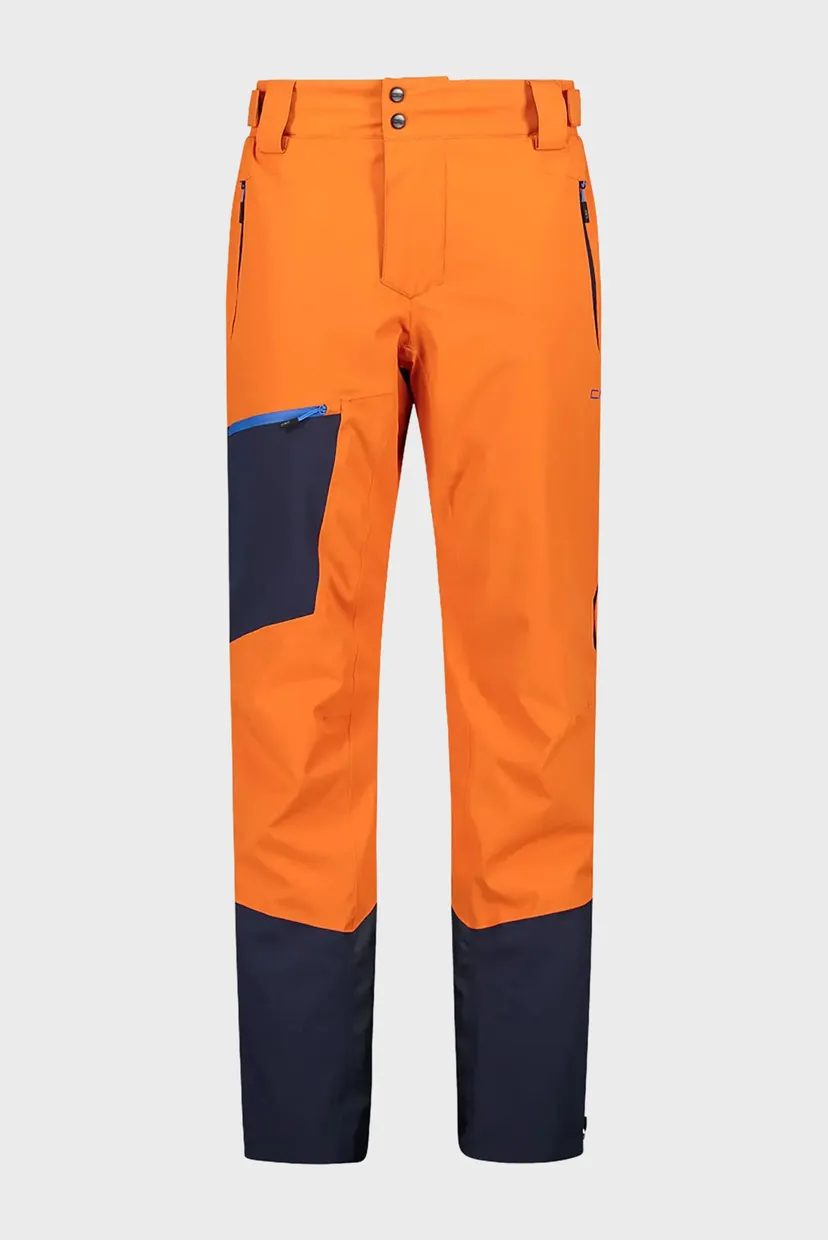 Мужские оранжевые лыжные брюки FREE RIDE TWILL 8