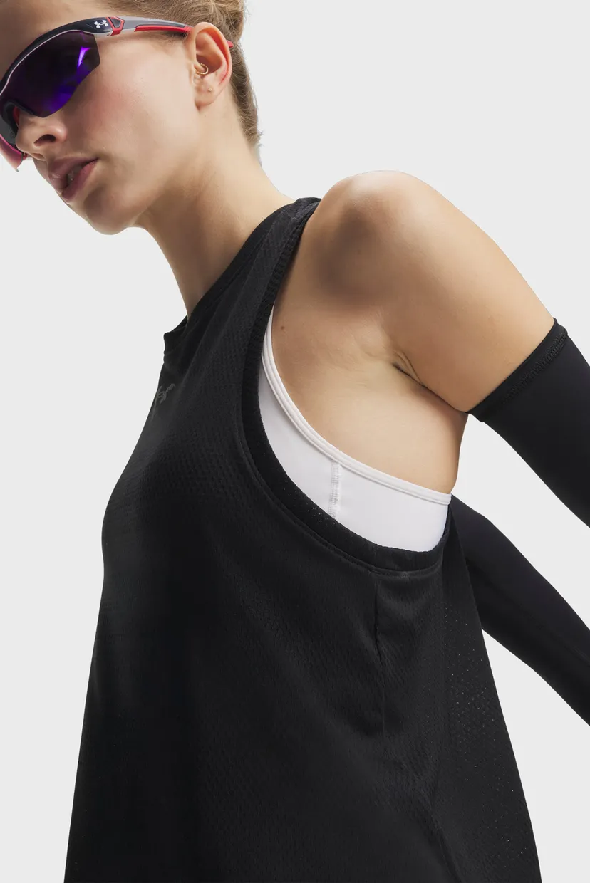 Женская черная майка UA Velociti Singlet 3