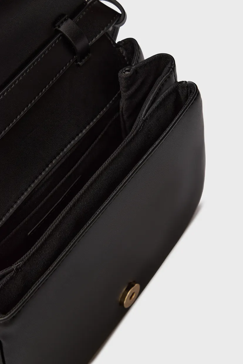 Жіноча чорна сумка K LETTERS FLAP CROSSBODY 5