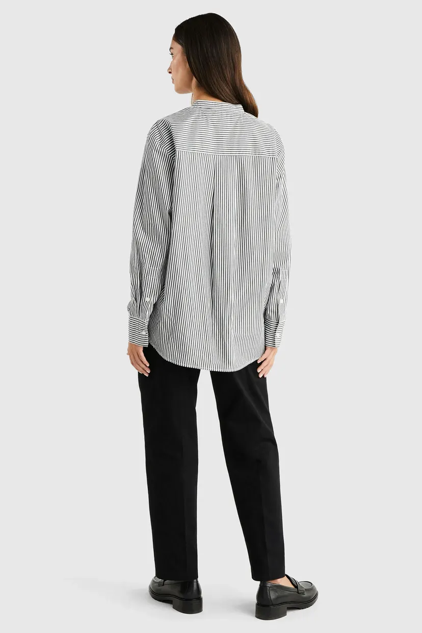Женская рубашка в полоску STRIPED EASY FIT COLLARLSS SHIRT 3