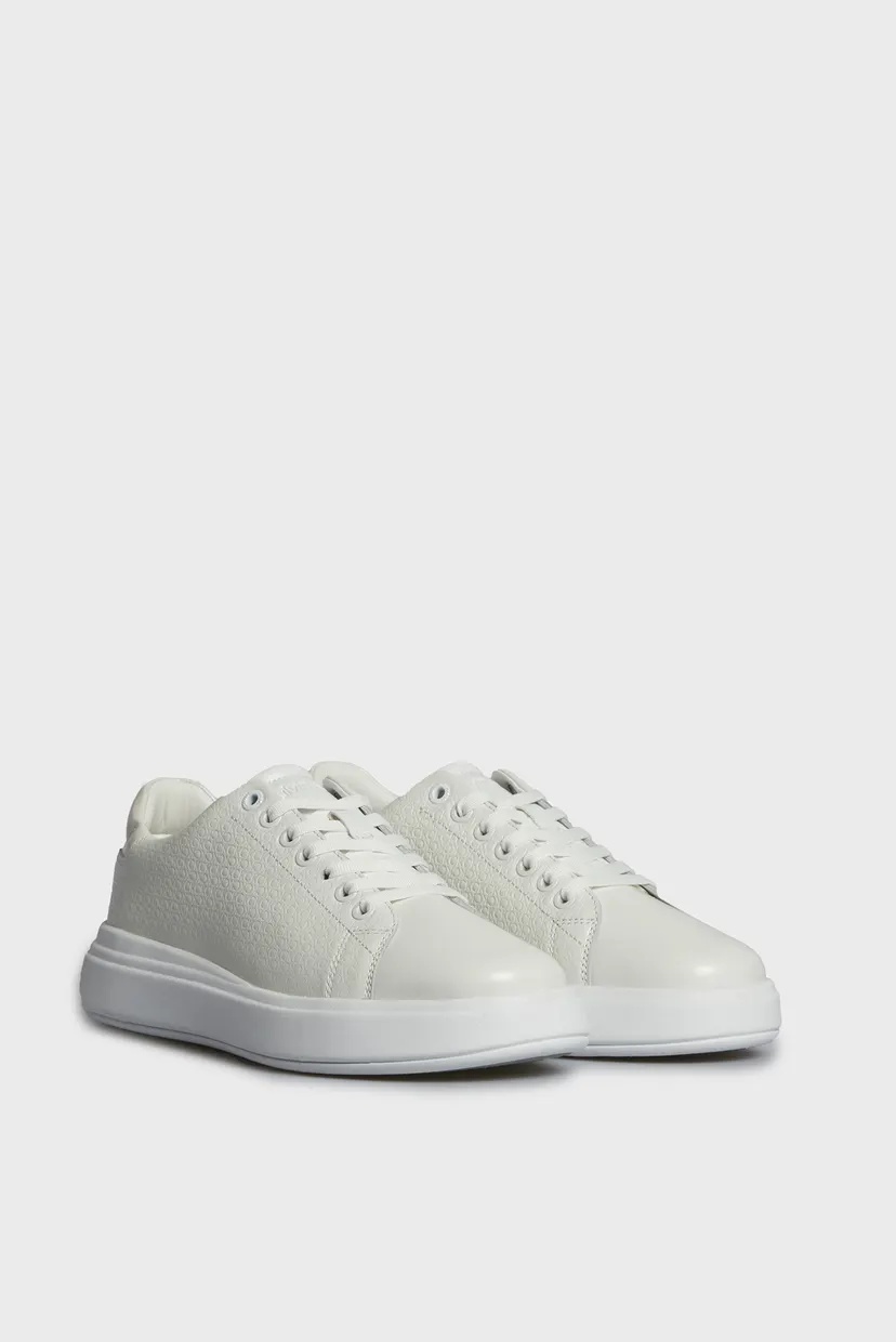 Жіночі білі шкіряні снікерси RAISED CUPSOLE LACE UP 3