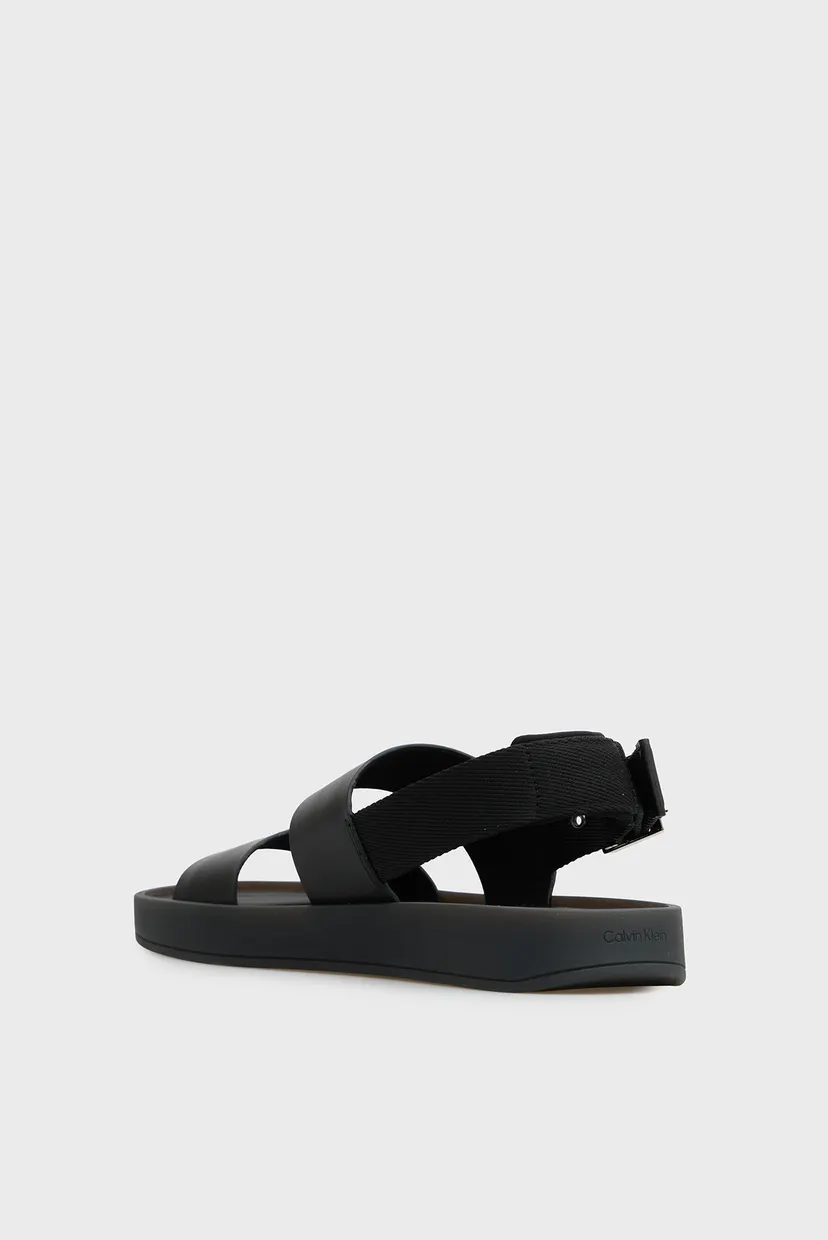 Мужские черные кожаные сандалии ERGON BACK STRAP 5