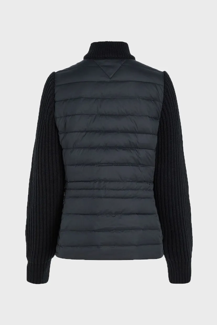 Женский черный пуховик KNIT MIX DOWN JACKET 6