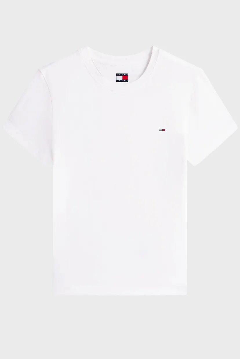Жіноча біла футболка SLIM C-NECK 4