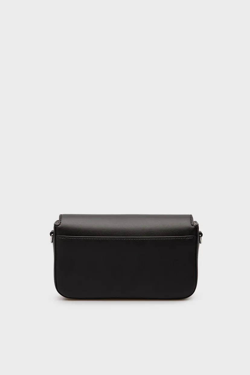 Женская черная сумка IKON K SM FLAP SHB LEATHER 4